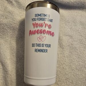 Sodilly Sometimes You Forget You're Awesome Positive Affirmation Gift Tumbler